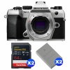 OM SYSTEM OM-5 Mark II Plata + 2 SanDisk 64GB Extreme PRO UHS-II SDXC + 2 OM System BLS-50-1