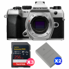 OM SYSTEM OM-5 Mark II Plata + 3 SanDisk 256GB Extreme PRO UHS-II SDXC + 2 OM System BLS-50-1
