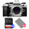 OM SYSTEM OM-5 Mark II Silver + 2 SanDisk 64GB Extreme PRO UHS-II SDXC + 3 OM System BLS-50-1