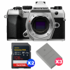 OM SYSTEM OM-5 Mark II Plata + 2 SanDisk 128GB Extreme PRO UHS-II SDXC + 3 OM System BLS-50-1