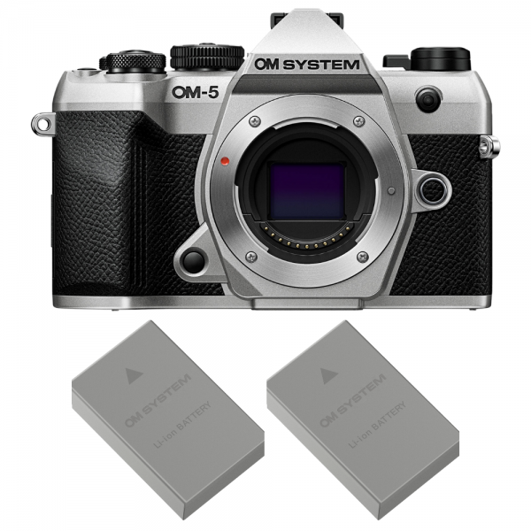 OM SYSTEM OM-5 Mark II Silver + 2 OM System BLS-50-1