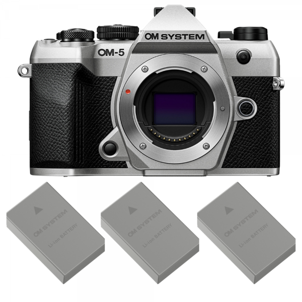 OM SYSTEM OM-5 Mark II Plata + 3 OM System BLS-50-1