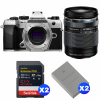 OM SYSTEM OM-5 Mark II Silver + 14-150mm f/4-5.6 II + 2 SanDisk 512GB Extreme PRO UHS-II SDXC + 2 OM System BLS-50-1