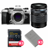 OM SYSTEM OM-5 Mark II Silver + 14-150mm f/4-5.6 II + 3 SanDisk 64GB Extreme PRO UHS-II SDXC + 3 OM System BLS-50-1