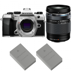 OM SYSTEM OM-5 Mark II Silver + 14-150mm f/4-5.6 II + 2 OM System BLS-50-1