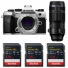 OM SYSTEM OM-5 Mark II Plata + 100-400mm F5.0-6.3 IS II + 3 SanDisk 128GB Extreme PRO UHS-II SDXC-1