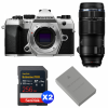 OM SYSTEM OM-5 Mark II Silver + 100-400mm F5.0-6.3 IS II + 2 SanDisk 256GB Extreme PRO UHS-II SDXC + OM System BLS-50-1