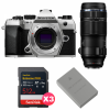 OM SYSTEM OM-5 Mark II Plata + 100-400mm F5.0-6.3 IS II + 3 SanDisk 512GB Extreme PRO UHS-II SDXC + OM System BLS-50-1