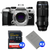 OM SYSTEM OM-5 Mark II Silver + 100-400mm F5.0-6.3 IS II + 2 SanDisk 64GB Extreme PRO UHS-II SDXC + 2 OM System BLS-50-1