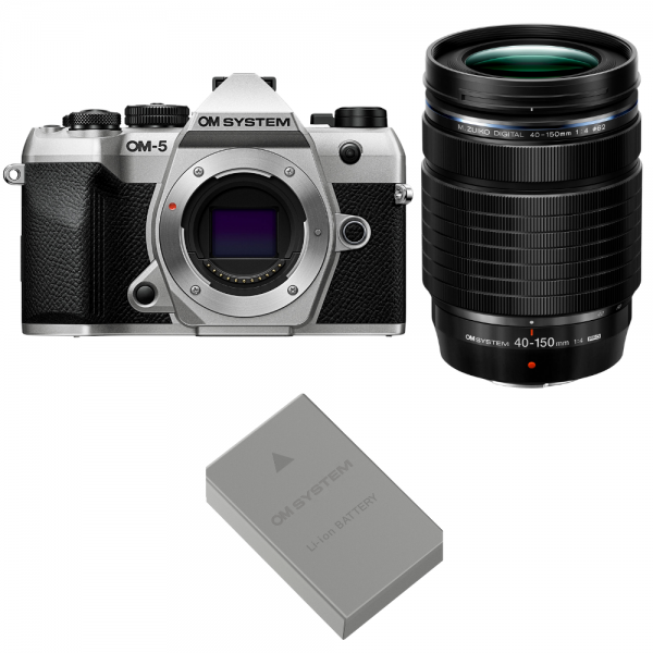 OM SYSTEM OM-5 Mark II Plata + 40-150mm f/4 PRO + 1 OM System BLS-50-1