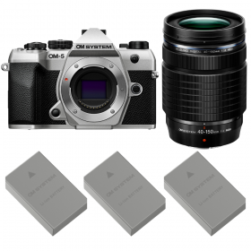 OM SYSTEM OM-5 Mark II Plata + 40-150mm f/4 PRO + 3 OM System BLS-50-1