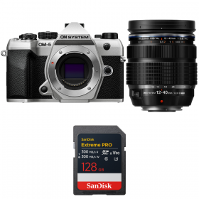 OM SYSTEM OM-5 Mark II Silver + 12-40mm f/2.8 PRO II + 1 SanDisk 128GB Extreme PRO UHS-II SDXC-1