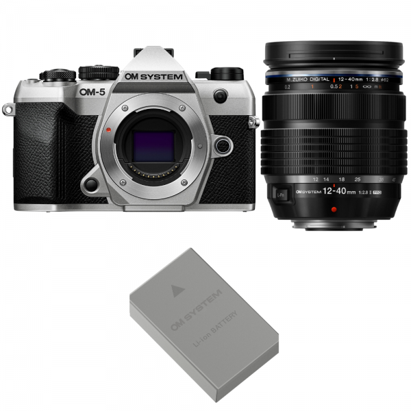 OM SYSTEM OM-5 Mark II Silver + 12-40mm f/2.8 PRO II + 1 OM System BLS-50-1