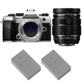OM SYSTEM OM-5 Mark II Plata + 12-40mm f/2.8 PRO II + 2 OM System BLS-50-1