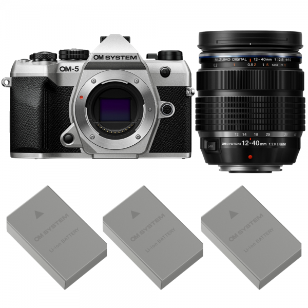 OM SYSTEM OM-5 Mark II Plata + 12-40mm f/2.8 PRO II + 3 OM System BLS-50-1