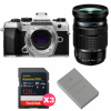OM SYSTEM OM-5 Mark II Silver + 12-100mm f/4 IS PRO + 3 SanDisk 128GB Extreme PRO UHS-II SDXC + OM System BLS-50-1