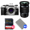 OM SYSTEM OM-5 Mark II Plata + 12-100mm f/4 IS PRO + 3 SanDisk 64GB Extreme PRO UHS-II SDXC + 2 OM System BLS-50-1