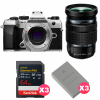 OM SYSTEM OM-5 Mark II Plata + 12-100mm f/4 IS PRO + 3 SanDisk 64GB Extreme PRO UHS-II SDXC + 3 OM System BLS-50-1