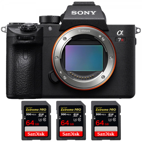 Sony A7R IVA Cuerpo + 3 SanDisk 64GB Extreme PRO UHS-II SDXC 300 MB/s - Camara mirrorless-1