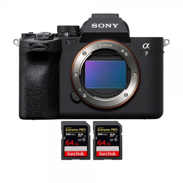 Sony Alpha 7 IV Body + 2 SanDisk 64GB Extreme PRO UHS-II SDXC 300 MB/s - Mirrorless camera-1