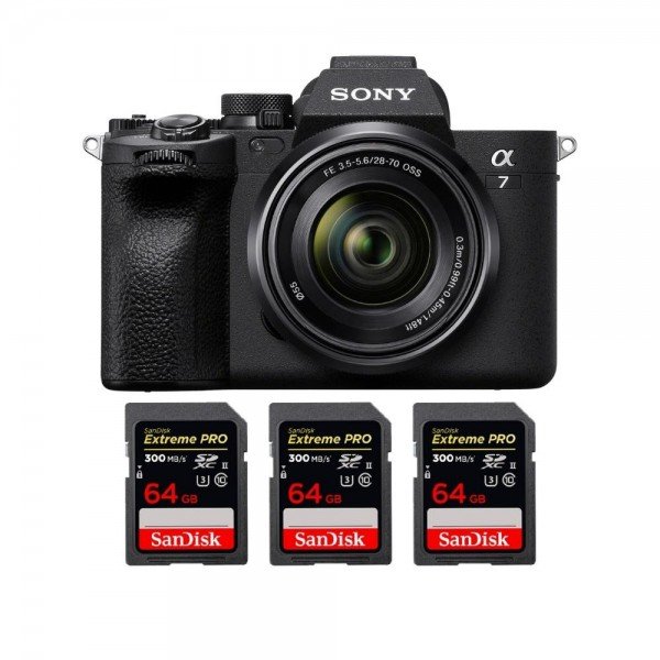 Sony A7 IV + FE 28-70mm F3.5-5.6 OSS + 3 SanDisk 64GB Extreme PRO UHS-II SDXC 300 MB/s - Camara mirrorless-1