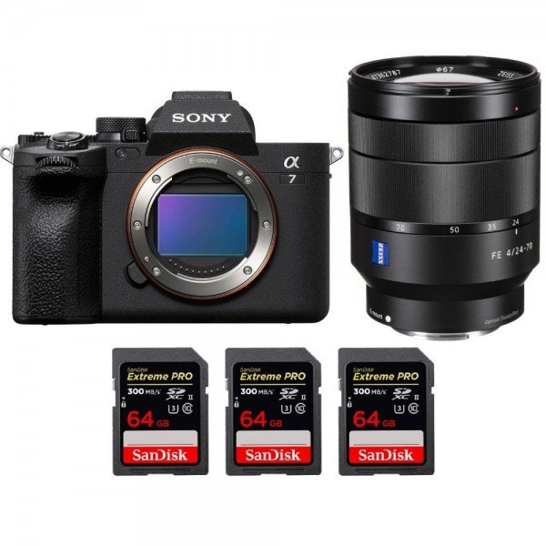 Sony A7 IV + FE 24-70mm f/4 ZA OSS + 3 SanDisk 64GB Extreme PRO UHS-II SDXC 300 MB/s - Camara mirrorless-1