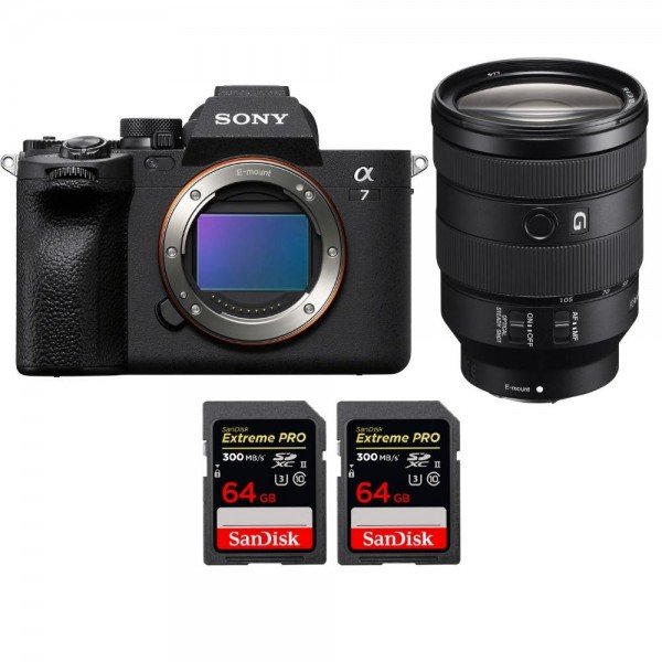 Sony A7 IV + FE 24-105mm f/4 G OSS + 2 SanDisk 64GB Extreme PRO UHS-II SDXC 300 MB/s - Camara mirrorless-1