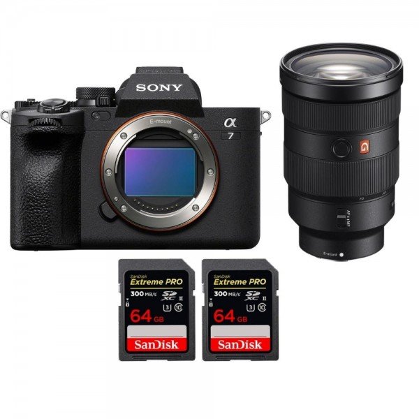 Sony Alpha 7 IV + FE 24-70mm f/2.8 GM + 2 SanDisk 64GB Extreme PRO UHS-II SDXC 300 MB/s - mirrorless camera-1