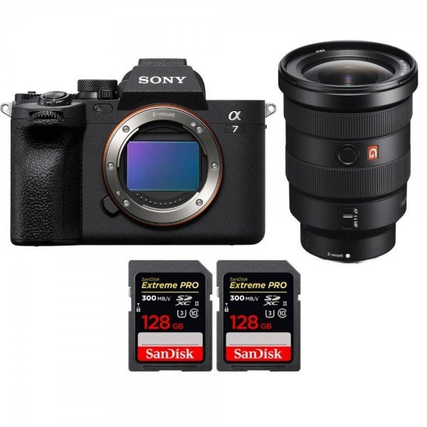 Sony Alpha 7 IV + FE 16-35mm f/2.8 GM + 2 SanDisk 128GB Extreme PRO UHS-II SDXC 300 MB/s - mirrorless camera-1
