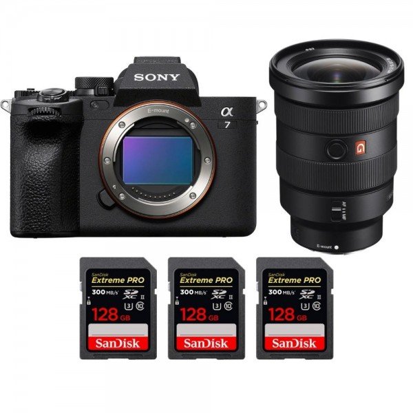 Sony Alpha 7 IV + FE 16-35mm f/2.8 GM + 3 SanDisk 128GB Extreme PRO UHS-II SDXC 300 MB/s - mirrorless camera-1
