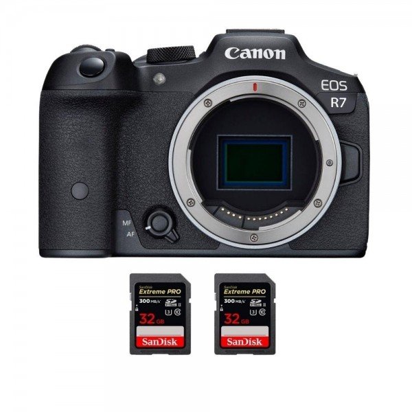 Canon EOS R7 + 2 SanDisk 32GB Extreme PRO UHS-II SDXC 300 MB/s-1