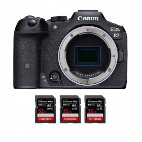 Canon EOS R7 + 3 SanDisk 32GB Extreme PRO UHS-II SDXC 300 MB/-1