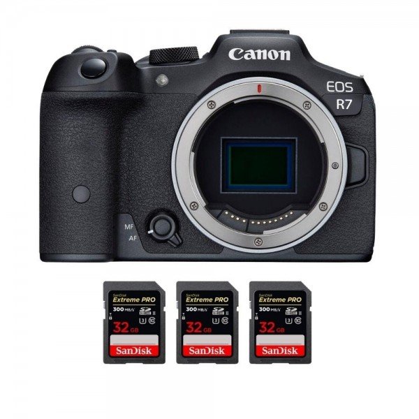 Canon EOS R7 + 3 SanDisk 32GB Extreme PRO UHS-II SDXC 300 MB/s-1