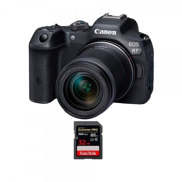 Canon EOS R7 + RF-S 18-150mm STM + 1 SanDisk 32GB Extreme PRO UHS-II SDXC 300 MB/s - Camara mirrorless-1
