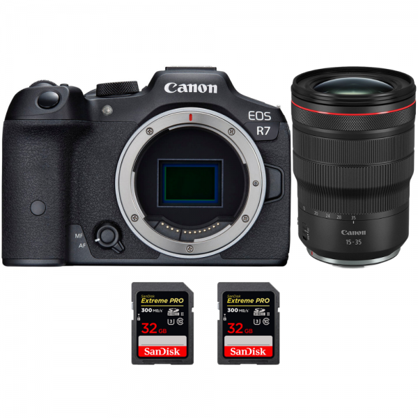 Canon EOS R7 + RF 15-35 mm F2.8 L IS USM + 2 SanDisk 32 GB Extreme PRO UHS-II SDXC 300 MB/s - Camara mirrorless-1