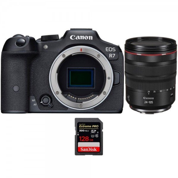 Canon EOS R7 + RF 24-105mm F4 L IS USM + 1 SanDisk 128GB Extreme PRO UHS-II SDXC 300 MB/s - Camara mirrorless-1