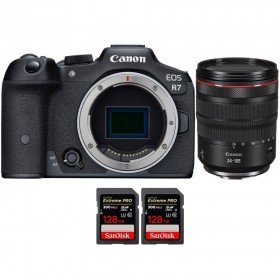 Canon EOS R7 + RF 24-105mm F4 L IS USM + 2 SanDisk 128GB Extreme PRO UHS-II SDXC 300 MB/s - Camara mirrorless-1