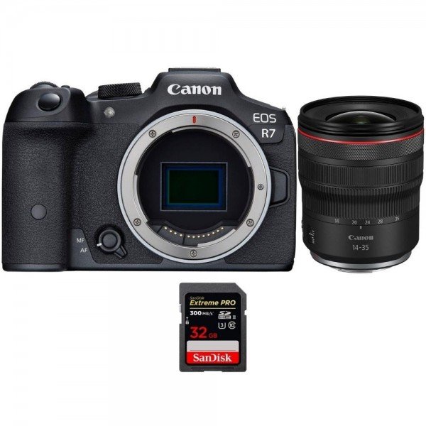 Canon EOS R7 + RF 14-35mm F4 L IS USM + 1 SanDisk 32GB Extreme PRO UHS-II SDXC 300 MB/s - Camara mirrorless-1