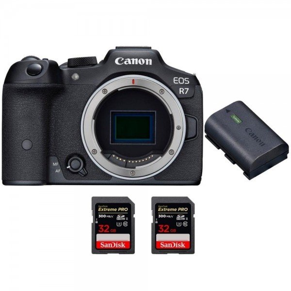 Canon EOS R7 + Canon LP-E6NH + 2 SanDisk 32GB Extreme PRO UHS-II SDXC 300 MB/s-1