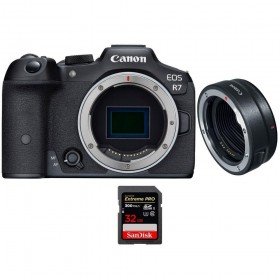 Canon EOS R7 + EF-EOS R + 1 SanDisk 32GB Extreme PRO UHS-II SDXC 300 MB/s-1