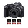 Canon EOS R10 + RF-S 18-45mm F4.5-6.3 IS STM + 3 SanDisk 64GB Extreme PRO UHS-II SDXC 300 MB/s APS-C-1