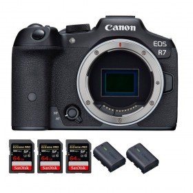 Canon EOS R7 + 3 SanDisk 64GB Extreme PRO UHS-II SDXC 300 MB/s + 2 Canon LP-E6NH-1