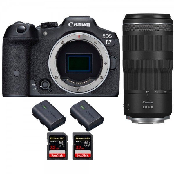Canon EOS R7 + RF 100-400mm IS + 2 SanDisk 32GB Extreme PRO UHS-II SDXC 300 MB/s + 2 Canon LP-E6NH-1
