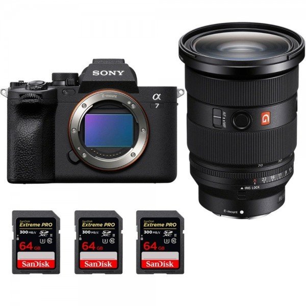 Sony Alpha 7 IV + FE 24-70mm f/2.8 GM II + 3 SanDisk 64GB Extreme PRO UHS-II SDXC 300 MB/s - Camara mirrorless-1