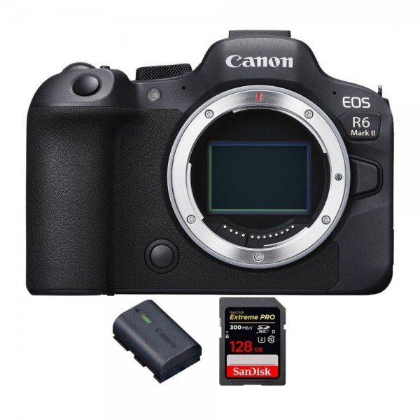 Canon EOS R6 Mark II + 1 SanDisk 128GB Extreme PRO UHS-II 300 MB/s + 1 Canon LP-E6NH - Camara mirrorless-1