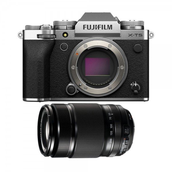 Fujifilm X-T5 Plata + XF 55-200 mm f/3,5-4,8 R LM OIS - Camara fotográfica APS-C-1