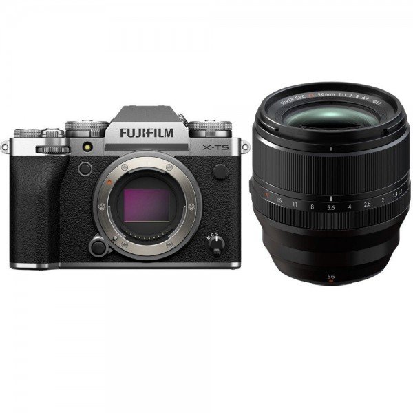 Fujifilm X-T5 Plata + XF 56mm f/1.2 R WR - Camara fotográfica APS-C-1