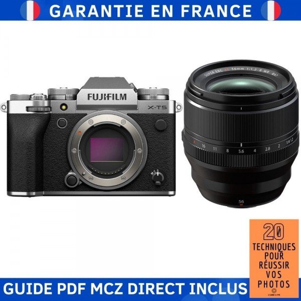 Fujifilm X-T5 Plata + XF 56mm f/1.2 R WR - Camara fotográfica APS-C-2