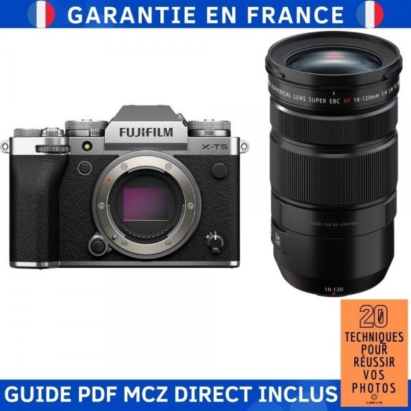 Fujifilm X-T5 Silver + XF 18-120mm f/4 LM PZ WR-2