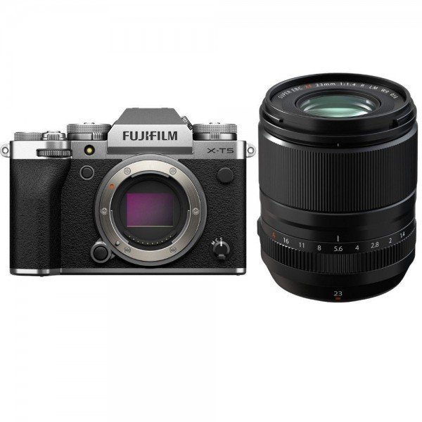 Fujifilm X-T5 Plata + XF 23 mm f/1,4 R LM WR - Camara fotográfica APS-C-1